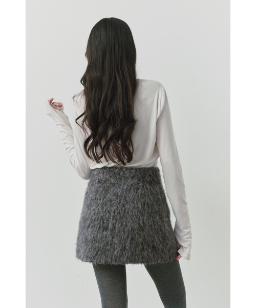 アリシアスタンShaggy Mini Skirt シャギーミニスカート　M ALEXIA STAM スカート Shaggy Mini Skirt /シャギーミニスカート