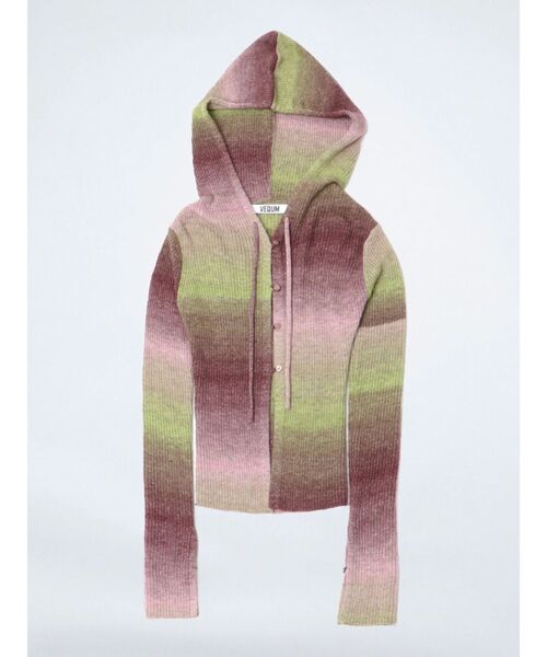 VEQUM ニット セーター 「VEQUM」FRONT BUTTON HOOK KNIT