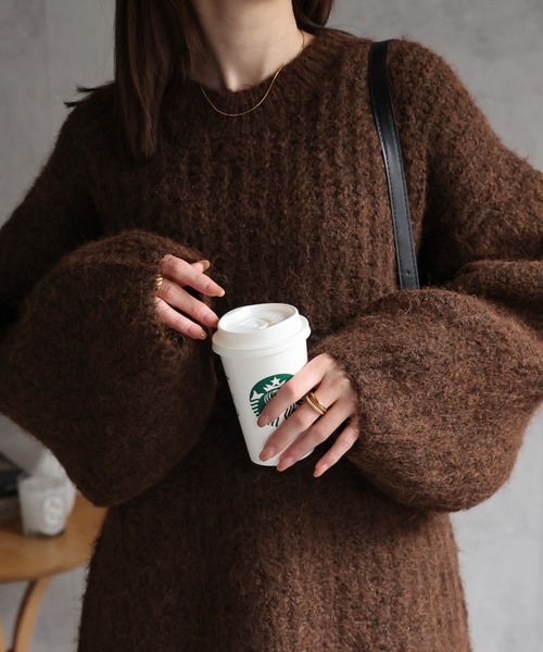 ニット セーター オーバーサイズシャギーニットプルオーバー/ローゲージニット レディース | CREARE -LINO- | 03