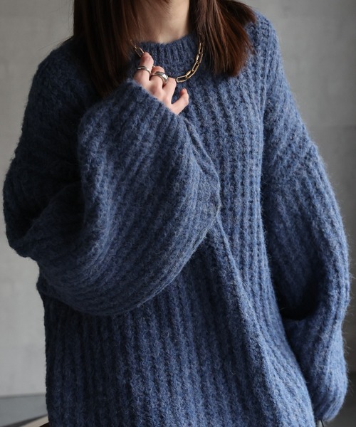 ニット セーター オーバーサイズシャギーニットプルオーバー/ローゲージニット レディース | CREARE -LINO- | 05