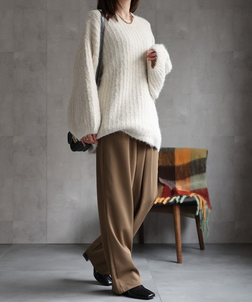 ニット セーター オーバーサイズシャギーニットプルオーバー/ローゲージニット レディース | CREARE -LINO- | 25