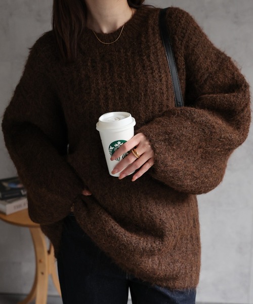 ニット セーター オーバーサイズシャギーニットプルオーバー/ローゲージニット レディース | CREARE -LINO- | 07