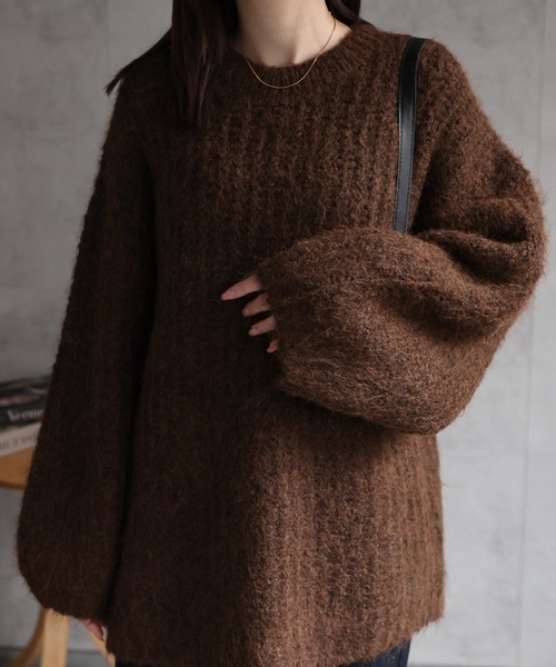 ニット セーター オーバーサイズシャギーニットプルオーバー/ローゲージニット レディース | CREARE -LINO- | 09