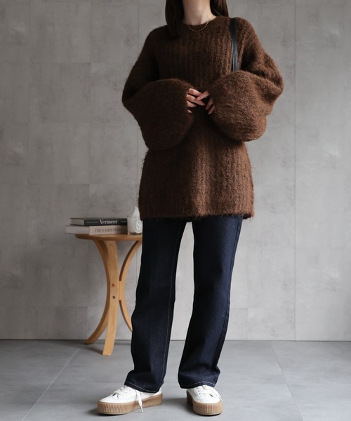 ニット セーター オーバーサイズシャギーニットプルオーバー/ローゲージニット レディース | CREARE -LINO- | 08