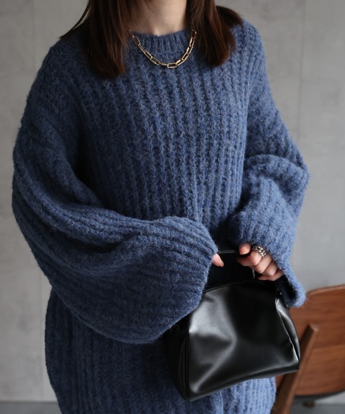ニット セーター オーバーサイズシャギーニットプルオーバー/ローゲージニット レディース | CREARE -LINO- | 15