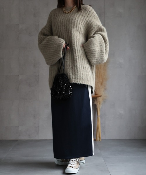 ニット セーター オーバーサイズシャギーニットプルオーバー/ローゲージニット レディース | CREARE -LINO- | 18