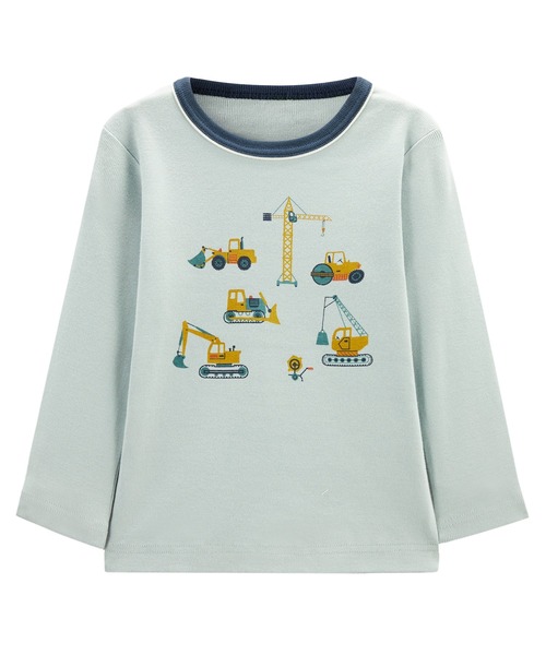 Combi mini tシャツ やわらか長袖Tシャツ（ショベルカー） キッズ 子供