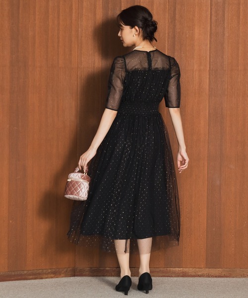 troisiemeCHACO（トロワズィエムチャコ） ドレス 「chaco」ラメドット