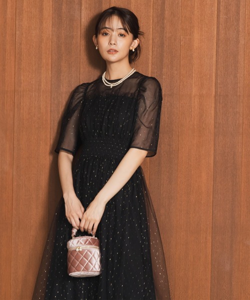 troisiemeCHACO ドレス 「chaco」ラメドット シャーリング