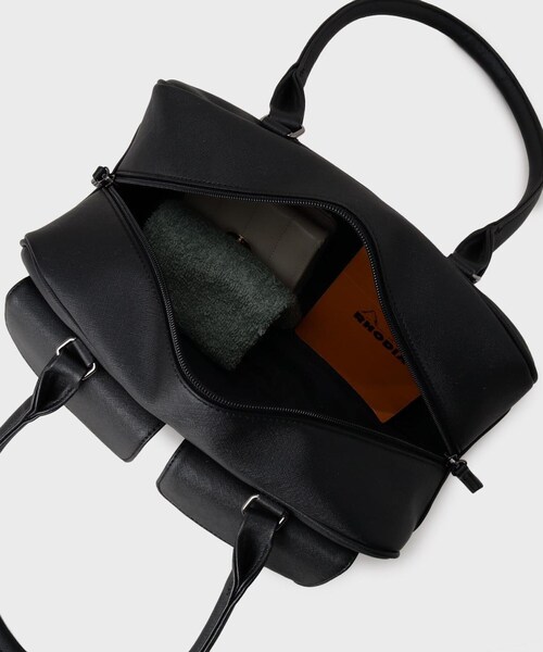ミケ　ボストンショルダーバッグ（M） THE SHOP TK ボストンバッグ ダブルフラップミニボストン ユニ
