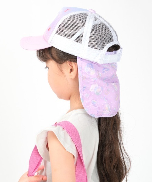 Kids Foret キャップ 帽子 日よけ付スパンコールメッシュ