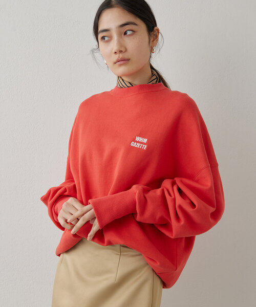 Whim Gazette 刺繍スウェット Whim Gazette トレーナー スウェット 「WEB限定カラーあり」ロゴ
