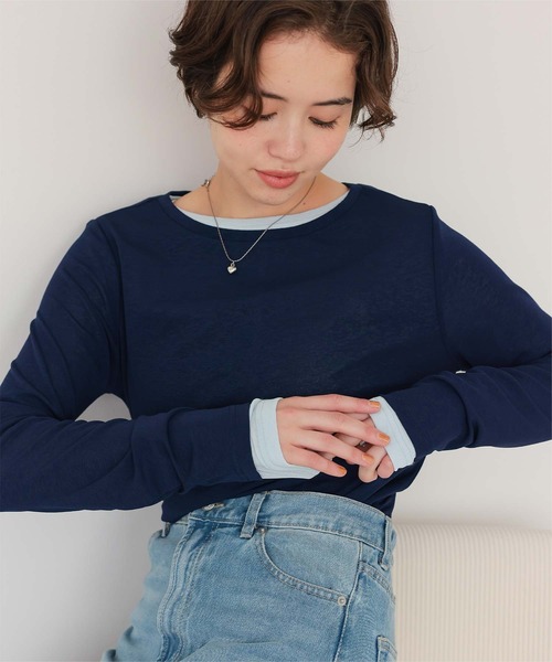 titivate（ティティベイト） tシャツ シアーカットソーロングスリーブ