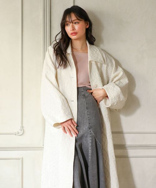 Deuxieme Classe Blanc manteau ステンカラーコート DEUXIEME CLASSE - Deuxieme Classe Blanc manteau ステンカラー