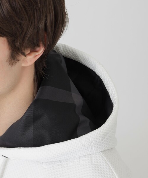 【おしゃれな逸品】CRESTBRIDGE エンボスロゴハニカムフーディー BLACK LABEL CRESTBRIDGE パーカー 「BLACK lab.」エンボスロゴ
