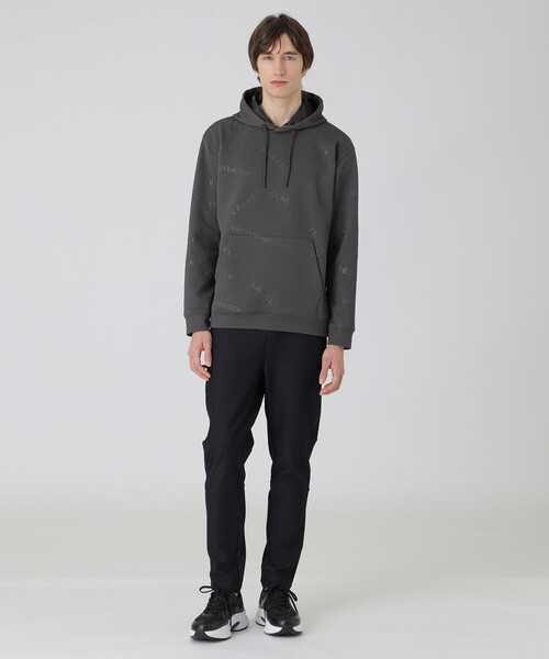 【おしゃれな逸品】CRESTBRIDGE エンボスロゴハニカムフーディー BLACK LABEL CRESTBRIDGE パーカー 「BLACK lab.」エンボスロゴ