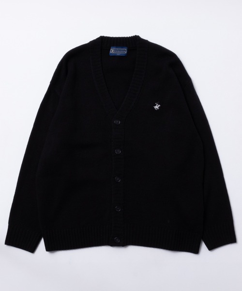 「BEVERLY HILLS POLO CLUB」 ニットカーディガン M ベージュ メンズ_画像5