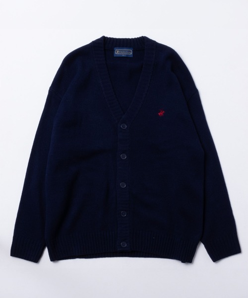 「BEVERLY HILLS POLO CLUB」 ニットカーディガン M ベージュ メンズ_画像6