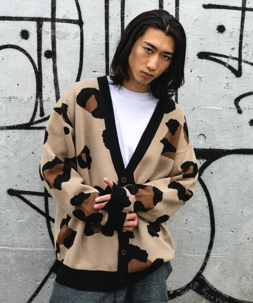 「BROKEN BASE」 ニットカーディガン LARGE グレー メンズ_画像8