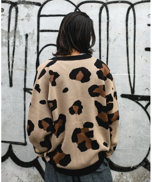 「BROKEN BASE」 ニットカーディガン LARGE グレー メンズ_画像9