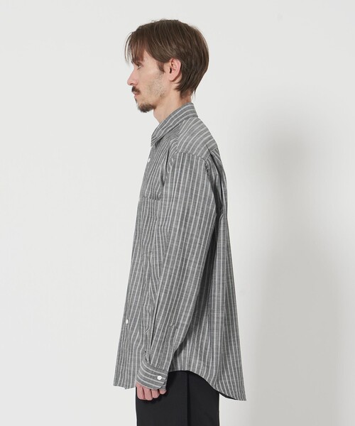 タグ付き新品 BEAUTY&YOUTH スラブ ストライプ テーパード シャツ BEAUTY＆YOUTH UNITED ARROWS シャツ スラブ ストライプ