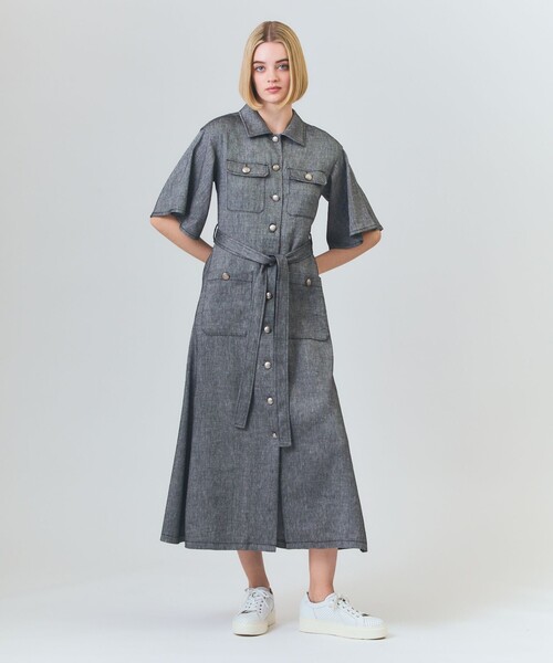 GRACE CLASS ワンピース リネンデニムライクワンピース