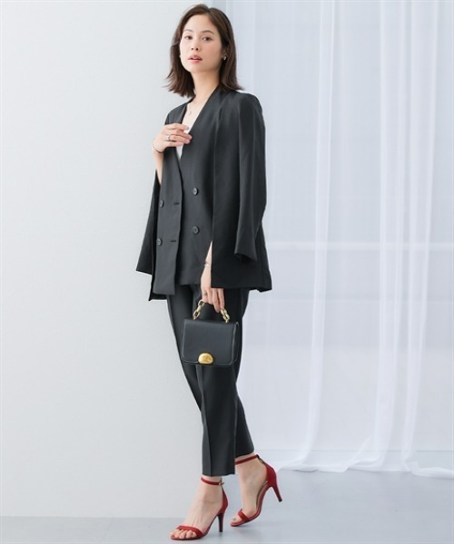 ブラック ダブルブレストジャケット 黒 レザー ダブルブレスト ジャケット 【公式通販】