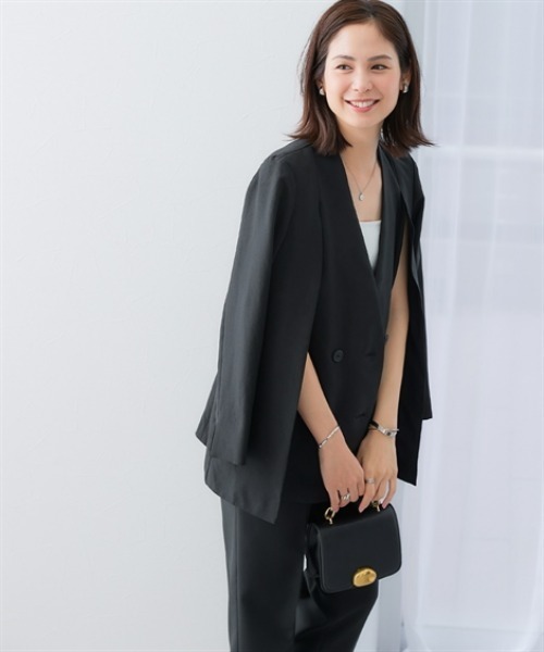d.i.a. ダブルブレスト ジャケット 7days Life Styling ジャケット ノーカラージャケット 「レディース