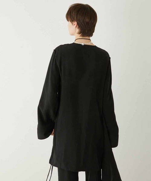 ブラウス シャツ 「LA PEAU DE GEM」cupra scarf shirt/キュプラスカーフシャツ レディース LA PEAU DE GEM】cupra scarf shirt/キュプラスカーフシャツ