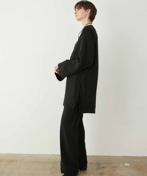ブラウス シャツ 「LA PEAU DE GEM」cupra scarf shirt/キュプラスカーフシャツ レディース la peau de gem ブラウス シャツ 「LA PEAU DE GEM」cupra scarf