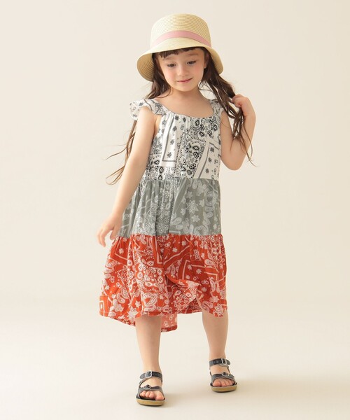 BEAMS mini ワンピース バンダナ柄 2025SS（90〜130cm） キッズ