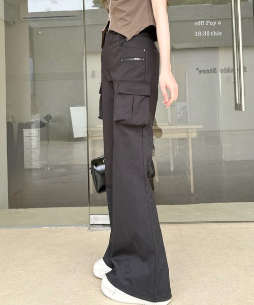 00s archive JACKROSE コーティング フレア カーゴパンツ 00s archive JACKROSE コーティング フレア カーゴパンツ 00s archive