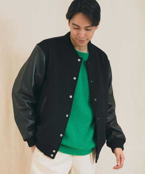 URBAN RESEARCH（アーバンリサーチ） スタジャン MEDIUM ネイビー