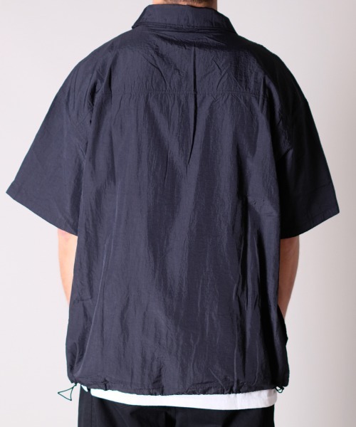 rehacer（レアセル） tシャツ R. : Loose Half Zip Nylon S/S Shirt
