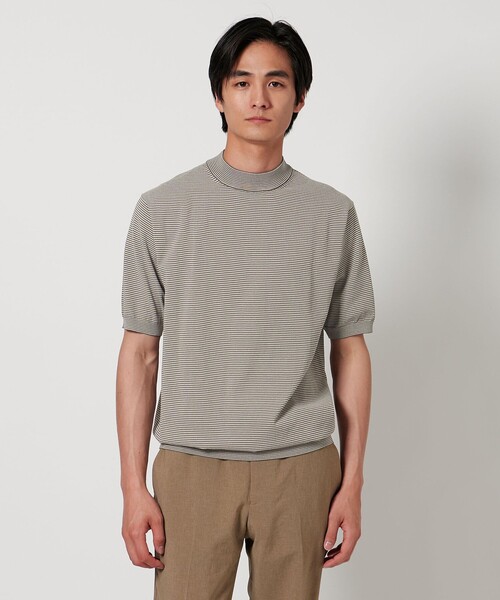 UNITED ARROWS セーター ニット ショートスリーブ ボーダー