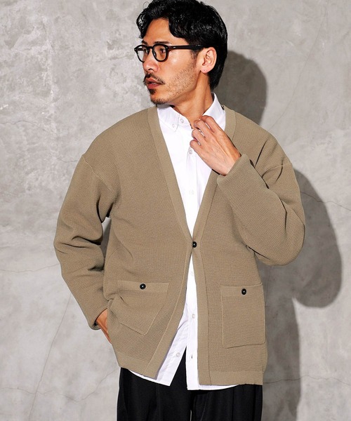 JIGGYS SHOP（ジギーズショップ） カーディガン ワッフル編み ガウン