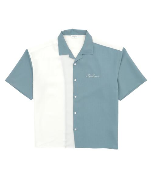 BROWNY シャツ BROWNY/ドライポリカラーブロックシャツ メンズ