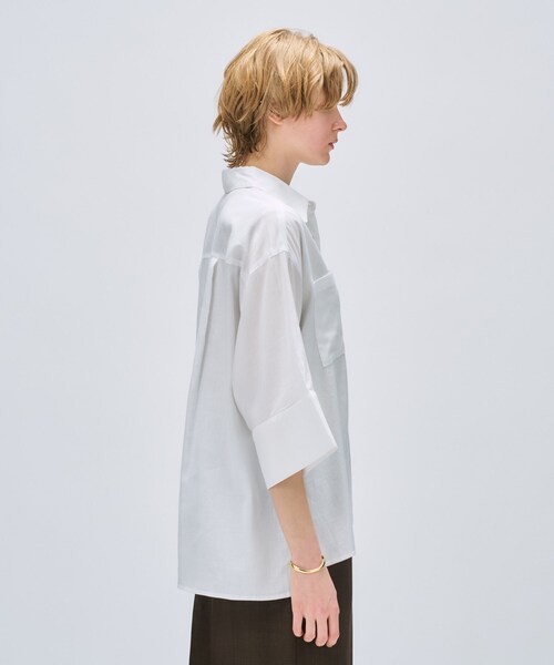ブラウス シャツ 「手洗い可」リネンブレンドオーバーサイズシャツ レディース cloenc ブラウス シャツ 「手洗い可」リネンブレンドオーバー
