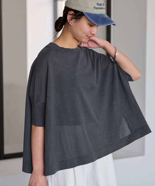 再値下げ　新品未使用！Moorer ニットポンチョ セール】Square knit poncho スクエアニットポンチョ（ニット