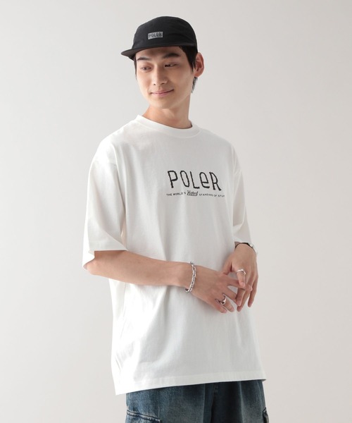 POLeR（ポーラー） tシャツ 「POLeR/ポーラー」ロゴプリント/オーバー