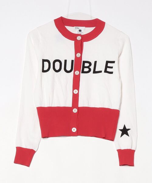 「DOUBLE STANDARD CLOTHING」 ニットカーディガン 36 レッド レディース