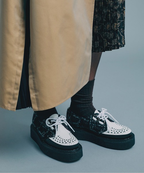 ローファー Mix tweed  GEORGE COX rubber sole メンズ レディースの画像
