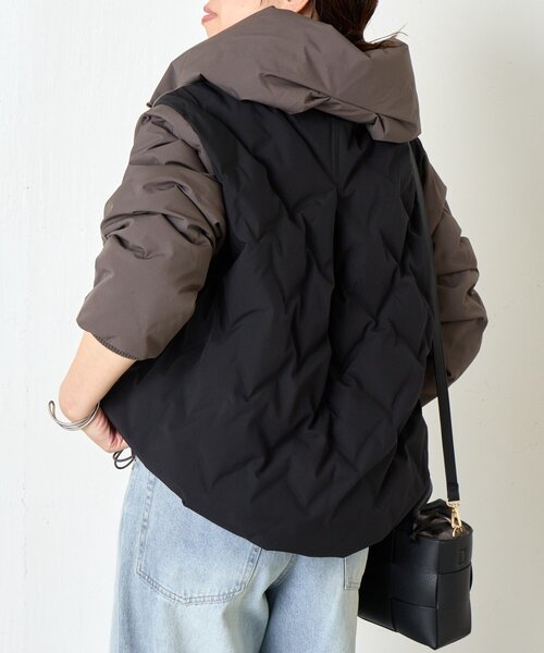 ジェナエスパスメルヴェイユ　配色テントラインダウンジャケット 配色テントラインダウンジャケット | Jena espace merveilleux(ジェナ