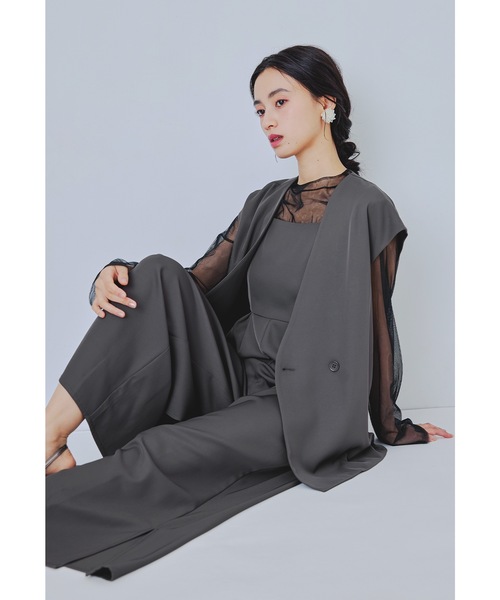 niana ニアナ　グレー　セットアップ　パンツドレス　mB410054300M niana（ニアナ） パンツドレス : ZOZOTOWN Yahoo!店 - 通販 - Yahoo