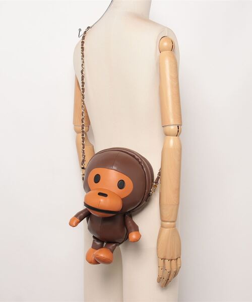 A BATHING APE 「A APE」 ショルダーバッグ FREE ブラウン