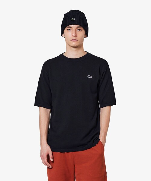 LACOSTE（ラコステ） tシャツ 3色混合メランジェニットTシャツ メンズ