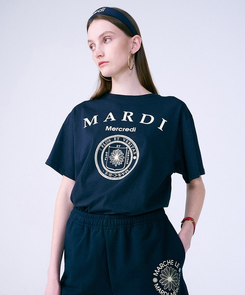 Mardi Mercredi 「Mardi Mercredi」 半袖Tシャツ FREE ネイビー