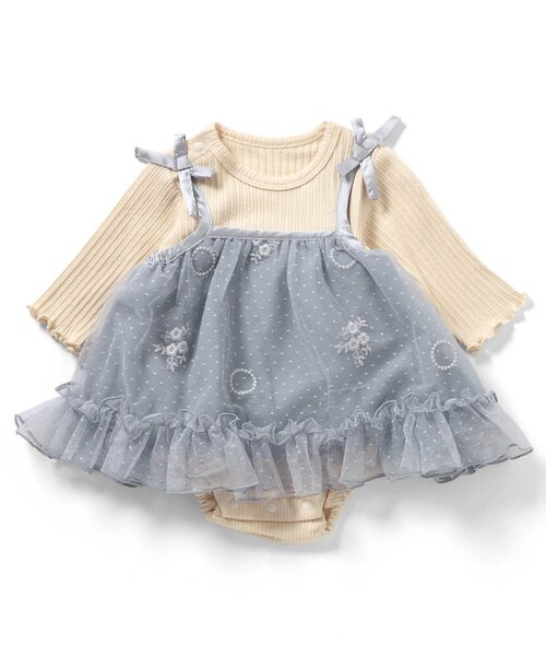 Seraph ベビー服 ロンパース 「リンク」チュールドッキング