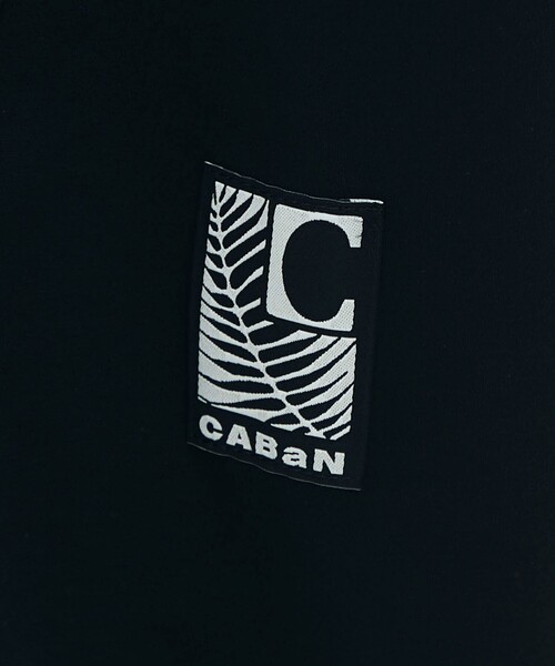 tシャツ CABaN スビンコットン FLOWERSモチーフTシャツ メンズの画像