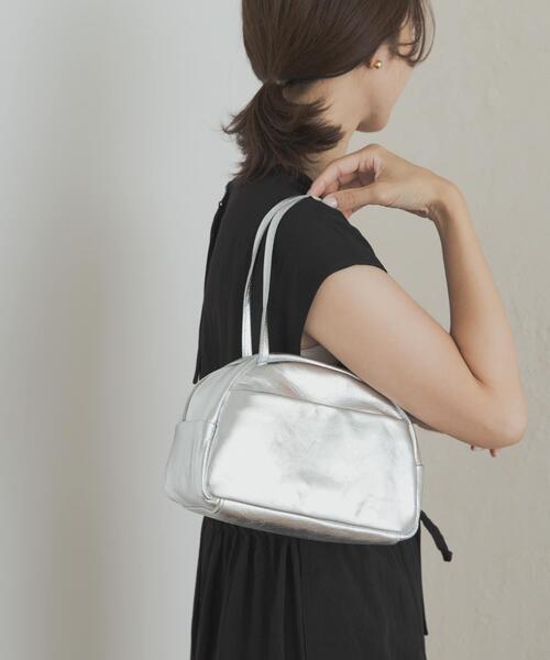 Folna ボストンバッグ Folna ホイルレザーボストンバッグ レディース 